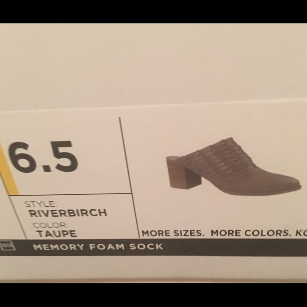 NWT LC Lauren Conrad Taupe mules 6.5 - Picture 3 of 8